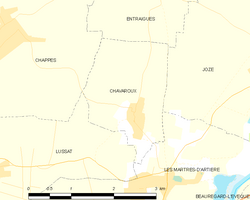 Map commune FR insee code 63107